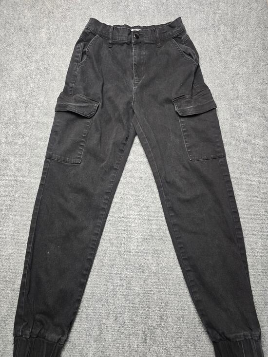 Hot Topic Denim - Hot Topic Black Cargo Pants Women's M Y2K Goth Punk Tapered Joggers